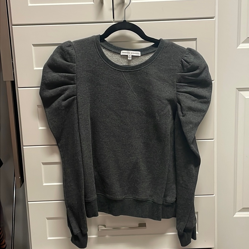 Sweatshirt with puff sleeve detail
